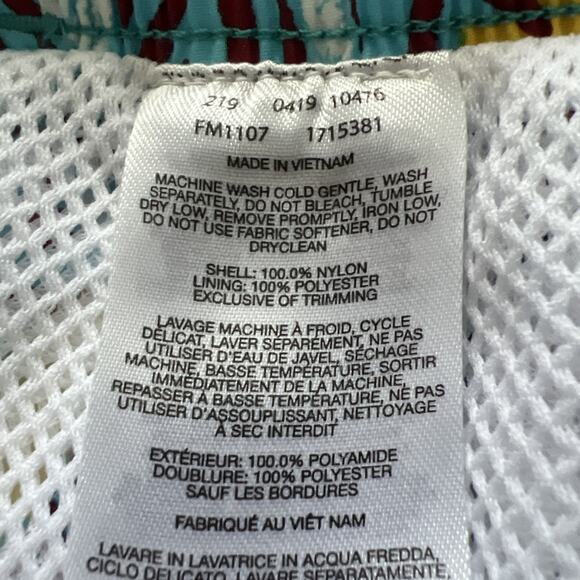 Columbia PFG Swim Trunks Mens Large Light Blue Omni-Shade Mesh Brief Hawaiian - Picture 4 of 12